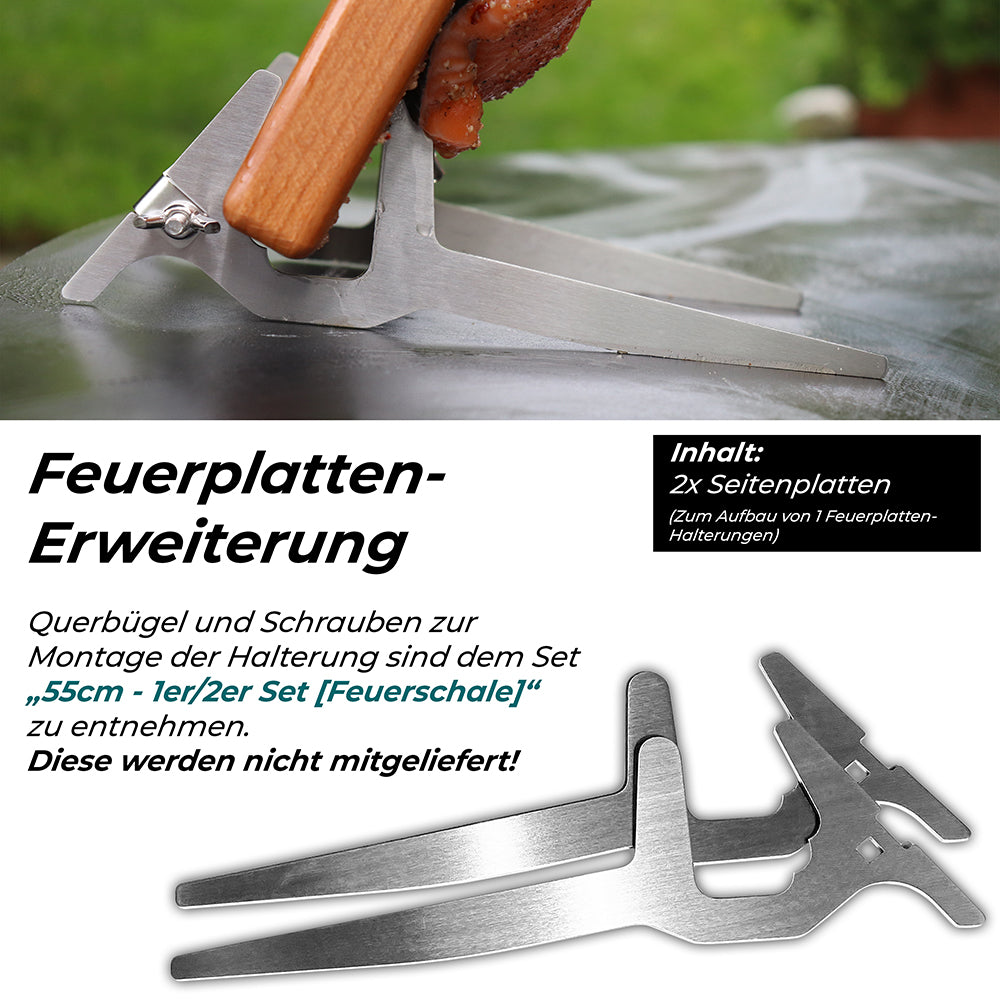 Feuerplatten Halterung für unsere XXL Flammlachsbretter (55cm Größe)