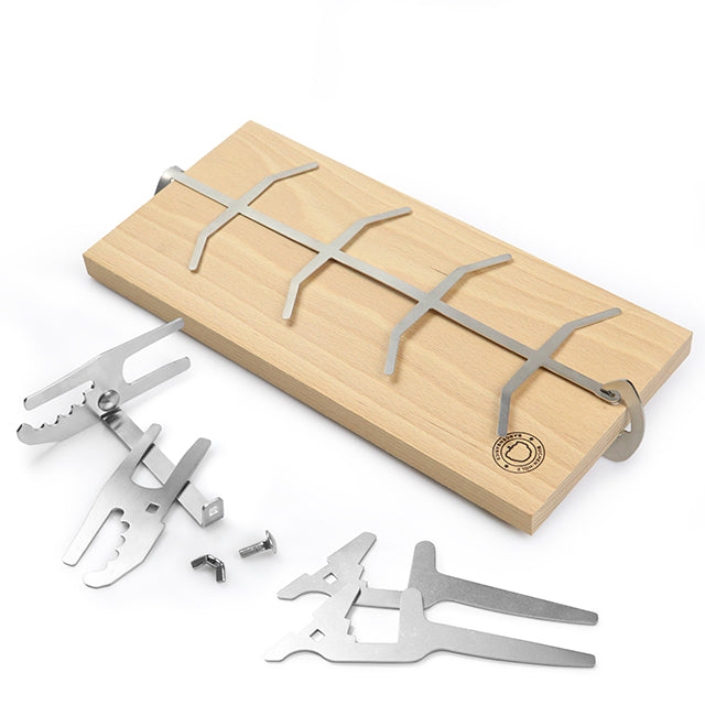 Bargen 32cm Flammlachsbrett mit Halterung für Feuerschale und Feuerplatte
