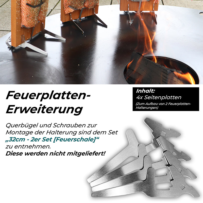 Bargen Flammbrett mit Halterung für die Feuerplatte Feuerring