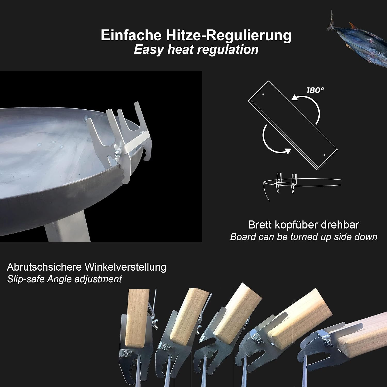 55cm Flammlachsbrett (Ersatzbrett)
